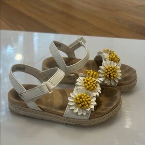 Cat & Jack White and Yellow Floral Kids Sandals